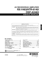 Yamaha RXV-463 - Service Manual 